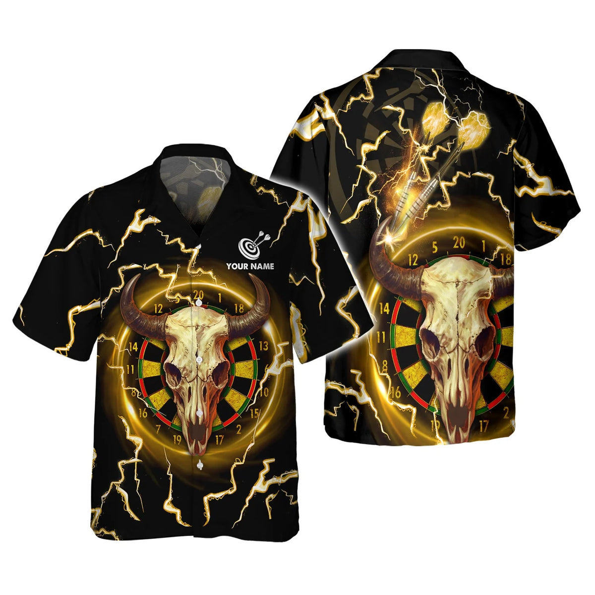 Personalized Name Bull And Darts 3D Printed Shirts ORN0252